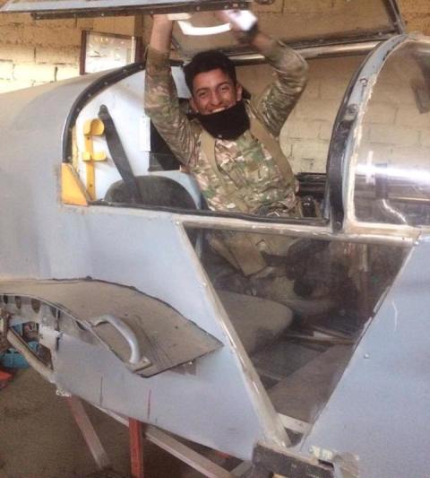  Photos show unfinished Islamic State-made fighter jet seized by army