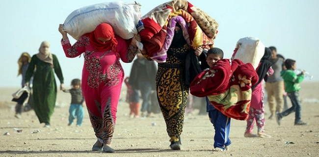  Dozens of civilians fleeing from ISIS arrived in Kirkuk