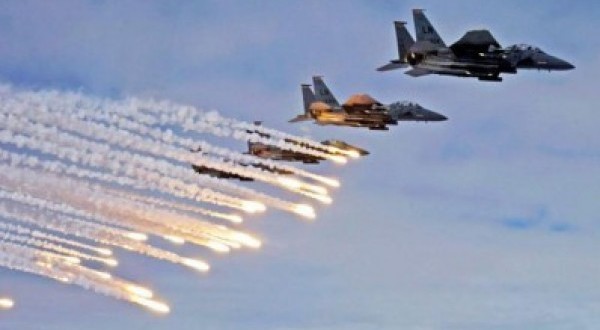  International coalition aviation shells ISIS headquarters in Iraq and Syria