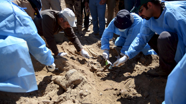  470 bodies of ISIS massacre victims exhumed from mass graves in Tikrit