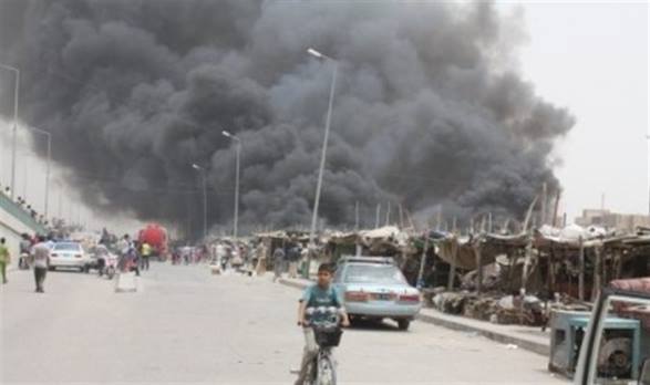  Major fire erupts in popular market in central Najaf