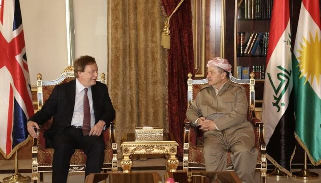  Barzani and British Ambassador discuss ways to confront ISIS