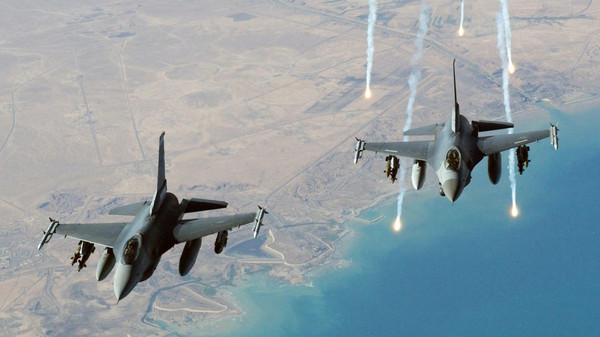  Coalition jets heavily bombard IS-held regions, east of Salahuddin