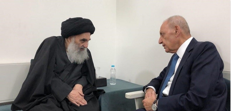  Iraq’s top Shi’ite cleric meets Lebanese parliament speaker