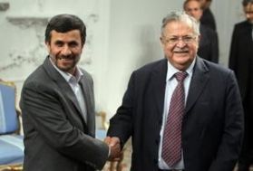 Ahmedinejad sends flowers bouquet to Talabani