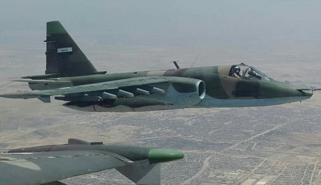  Iraqi Air Force destroys IS explosives factory and weapons cache in Anbar