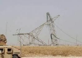 Baiji-Baghdad electric line destroyed