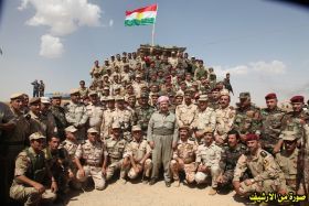 Barzani visits Peshmerga sites in Kirkuk