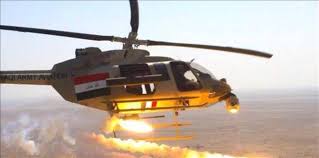 Iraqi Helicopter during a mission to strike ISIS sites. Filel photo. 