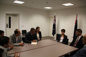 Diwaniya Governor visits embassies of Turkey, S. Korea, Australia