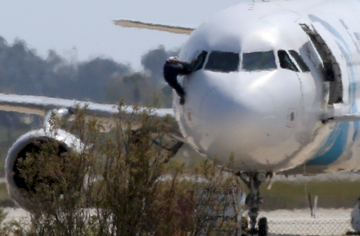  Egyptian plane hijacker surrenders at Larnaca Airport, Cyprus