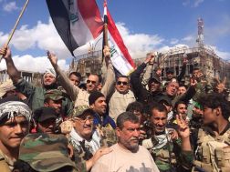 ISF, volunteers celebrate for recapturing Tikrit 