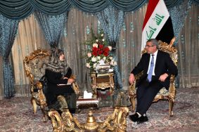 Khuzai, Minister of State for Woman Affairs discuss woman situation in Iraq