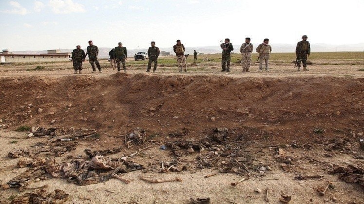  Mass grave with remains of burnt bodies found, north of Ramadi: Command