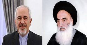 Religious Authority Sistani receives Iranian FM