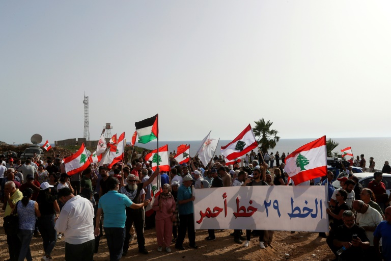  Lebanese protest Israel vessel at disputed gas field