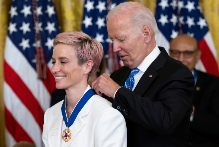  Soccer star Rapinoe tributes detained Brittney Griner at White House