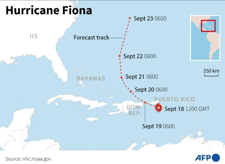  Fiona strengthens to hurricane as it nears Puerto Rico