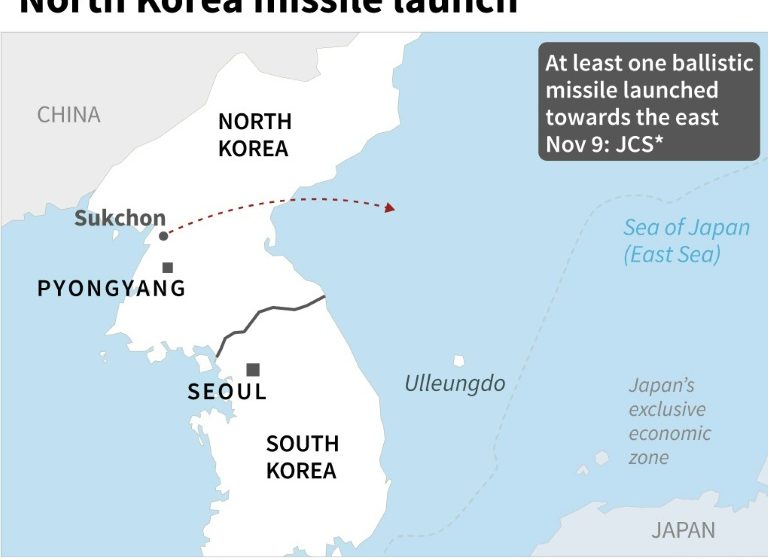  North Korea fires ballistic missile, Seoul’s military says