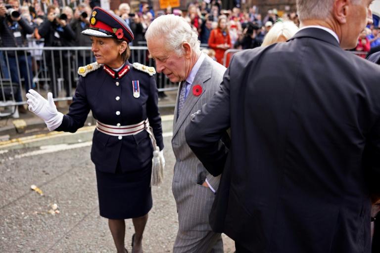  King Charles narrowly avoids being hit by eggs in York