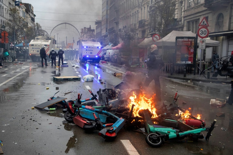  World Cup riots in Brussels after Morocco beat Belgium