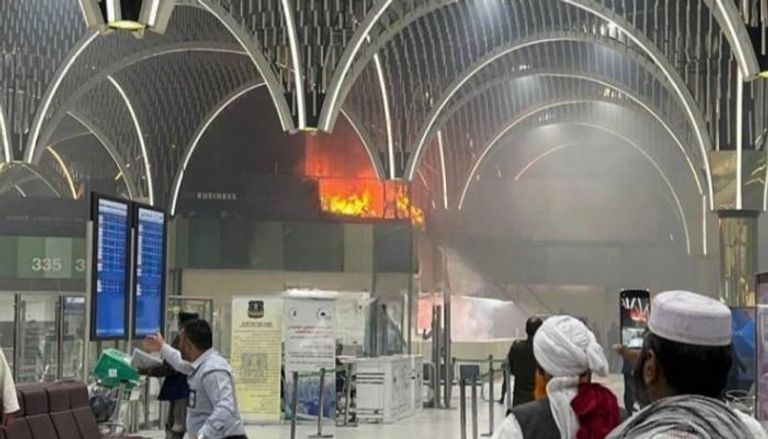  3 people injured in Baghdad International Airport fire