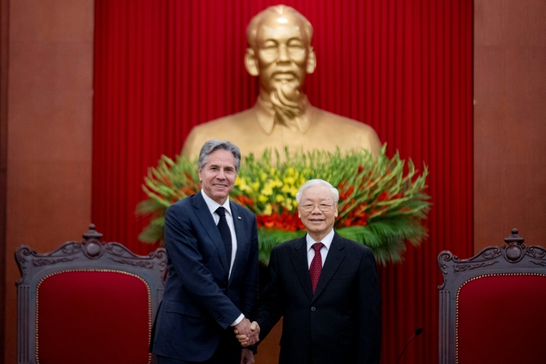  US and Vietnam pledge to boost ties during Blinken visit to Hanoi