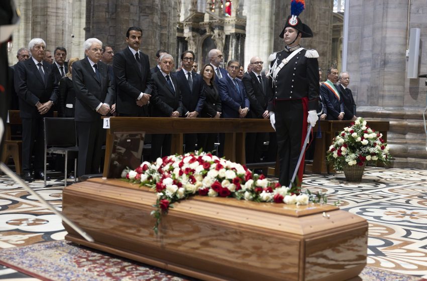  Iraq’s President attends funeral of former PM Silvio Berlusconi in Milan