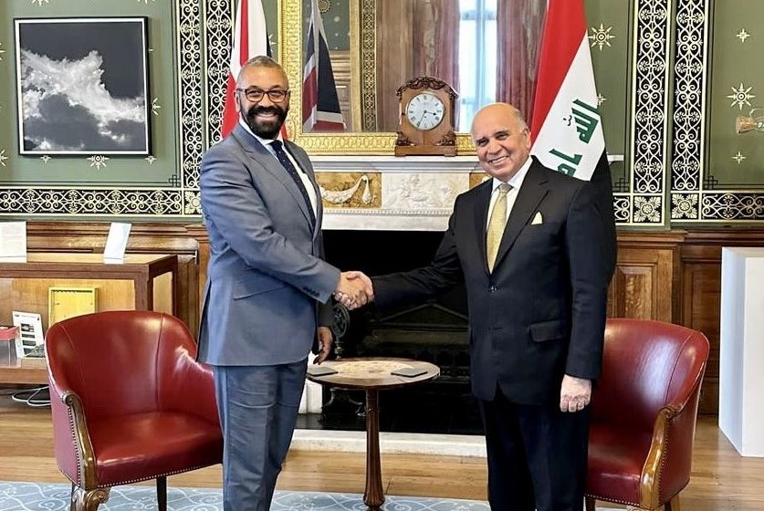  Iraqi, British FMs discuss Iraq’s role in promoting regional stability