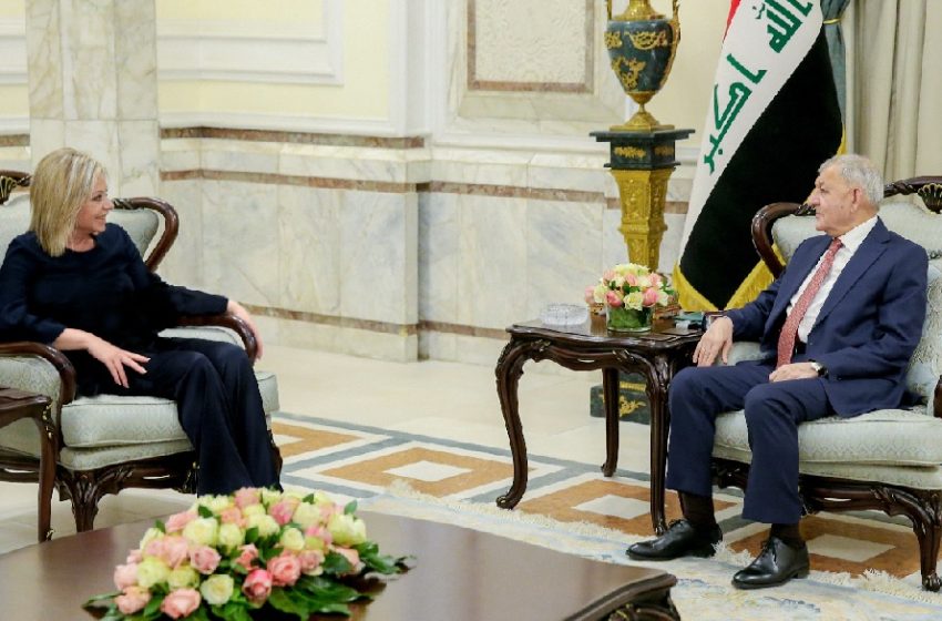  Iraqi President, UN representative discuss the displaced issue, climate change