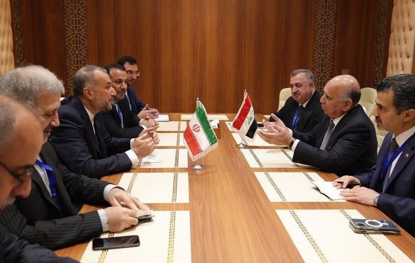  Iraqi, Iranian FMs discuss efforts to stop the war on Gaza