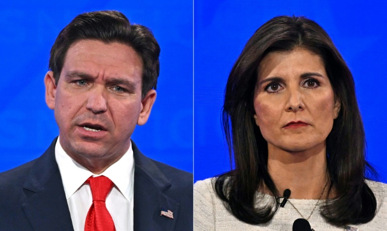  Haley, DeSantis turn fire on Trump in GOP race