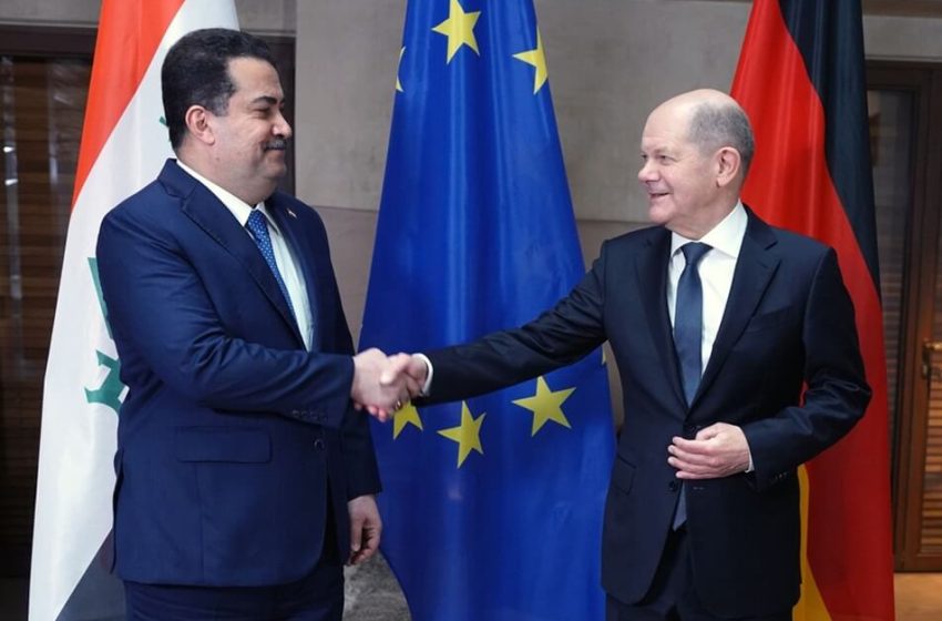  Iraqi PM, German Chancellor discuss promoting bilateral ties