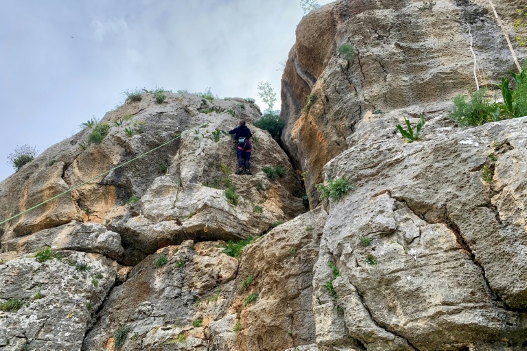  Palestinian climbers defy wartime obstacles to scale West Bank cliffs