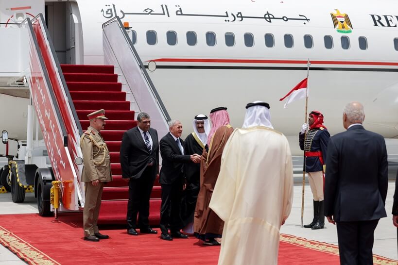  Iraqi President arrives in Bahrain to participate in Arab League 33rd summit