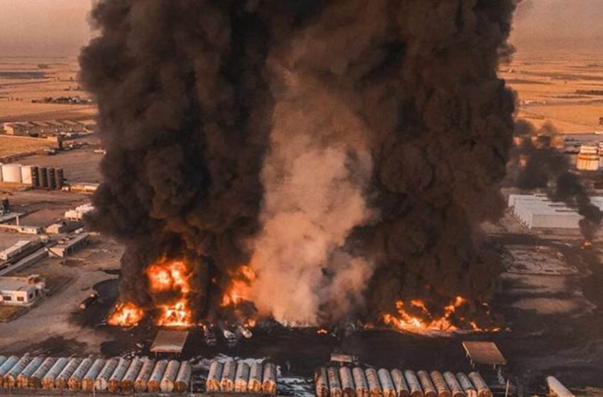  Huge fire destroys oil refinery in northern Iraq