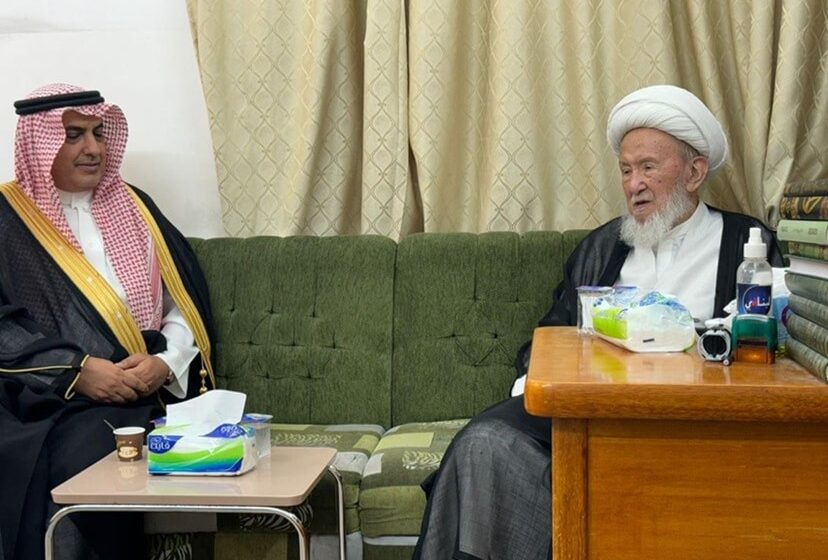  Saudi ambassador visits religious authority in Najaf