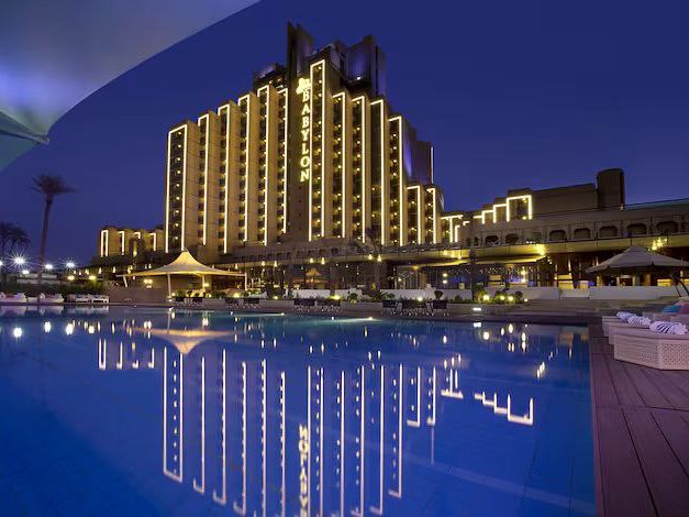 Babylon Rotana Hotel in Baghdad at summertime